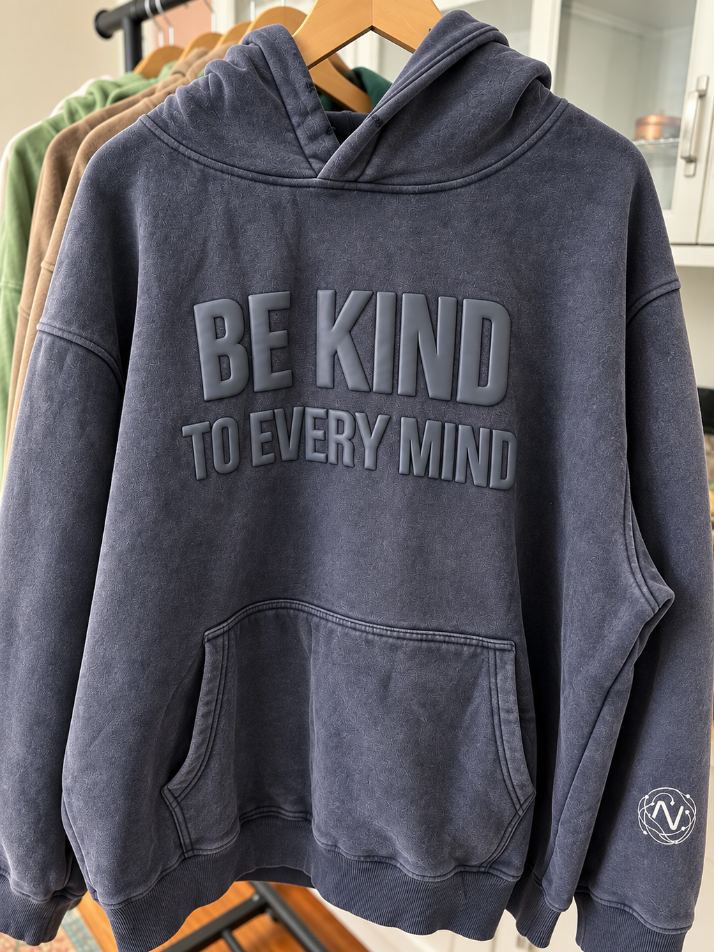 450 BE KIND TO EVERY MIND 450 GSM Heavyweight Hoodie, Premium Oversized Hoodie, Ultra Heavy Soft Fleece Sweatshirt, Neurodivergent Comfort Hoodie, Unisex Streetwear