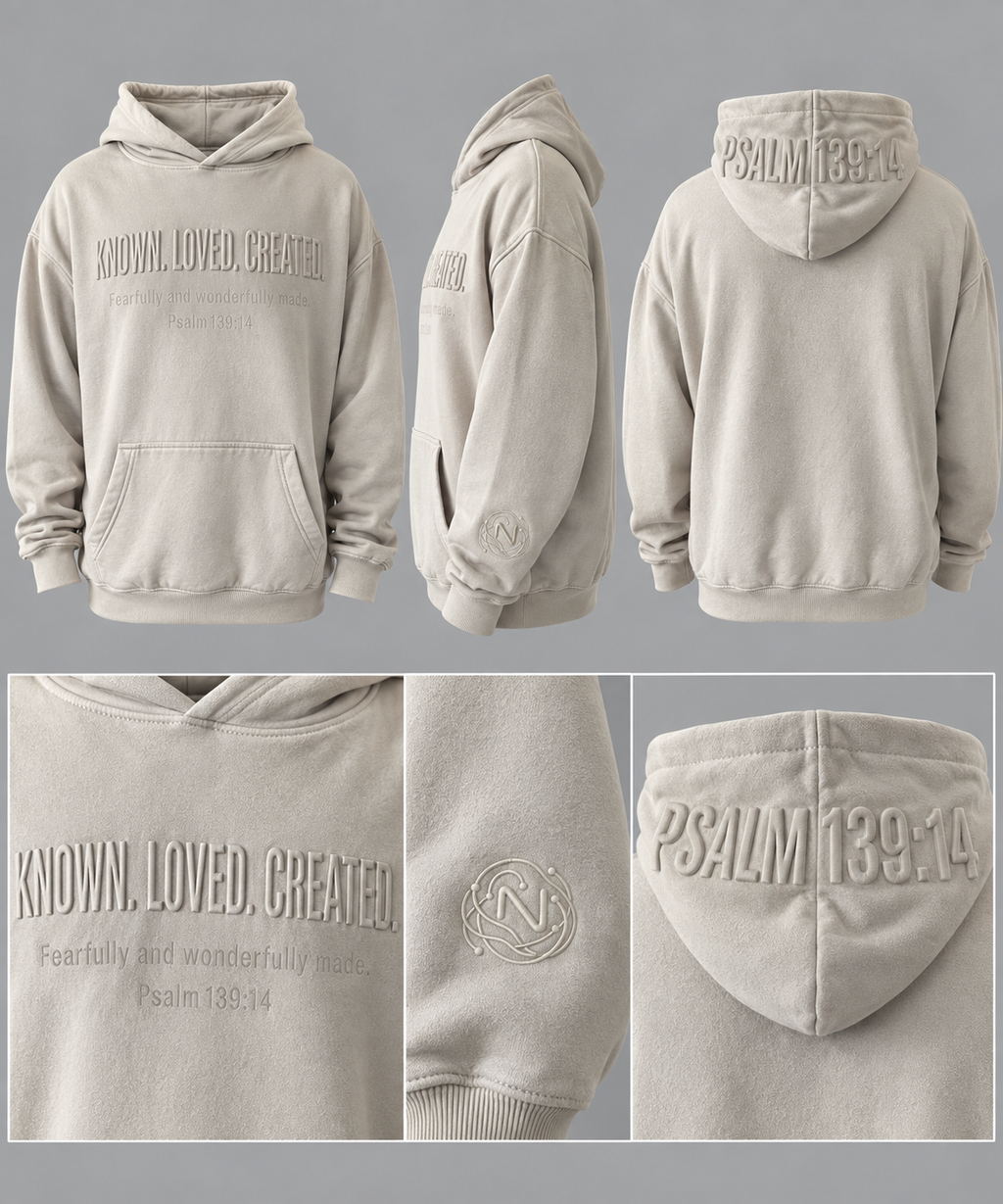 KNOWN. LOVED. CREATED. Heavyweight Hoodie — Limited First Run