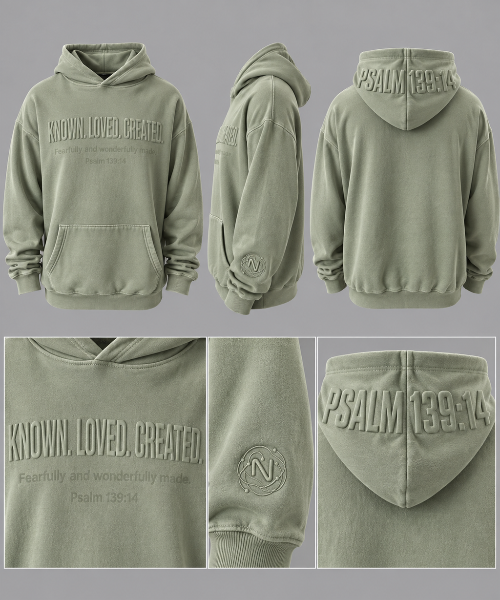 KNOWN. LOVED. CREATED. Heavyweight Hoodie — Limited First Run