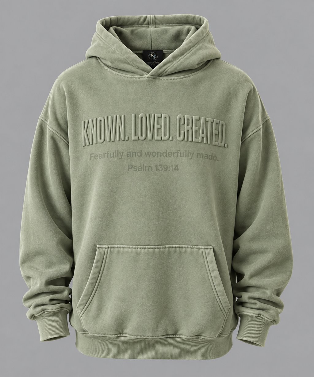 KNOWN. LOVED. CREATED. Heavyweight Hoodie — Limited First Run