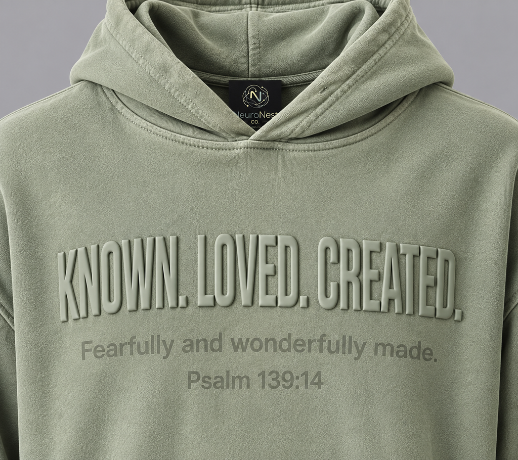 KNOWN. LOVED. CREATED. Heavyweight Hoodie — Limited First Run