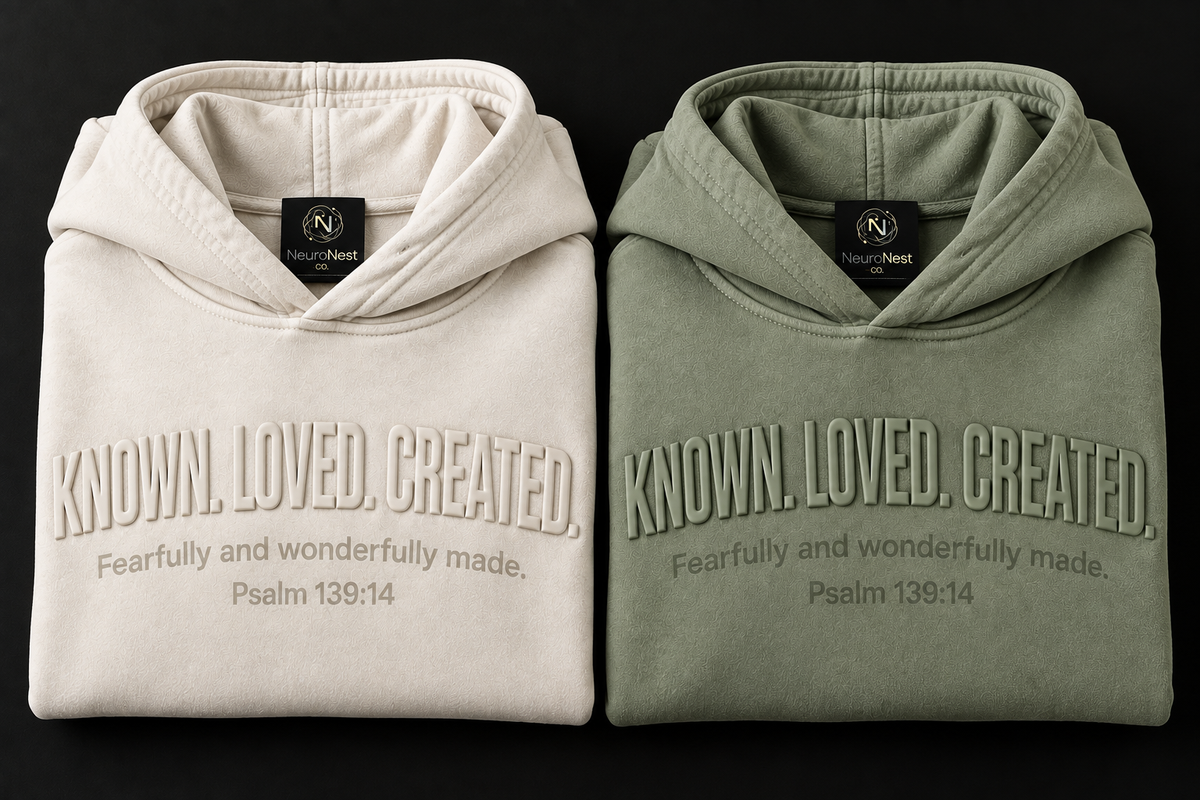 KNOWN. LOVED. CREATED. Heavyweight Hoodie — Limited First Run