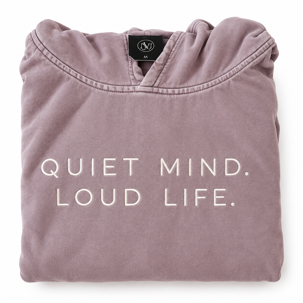 Quiet Mind. Loud Life. — 350 GSM Cotton Embroidered Hoodie
