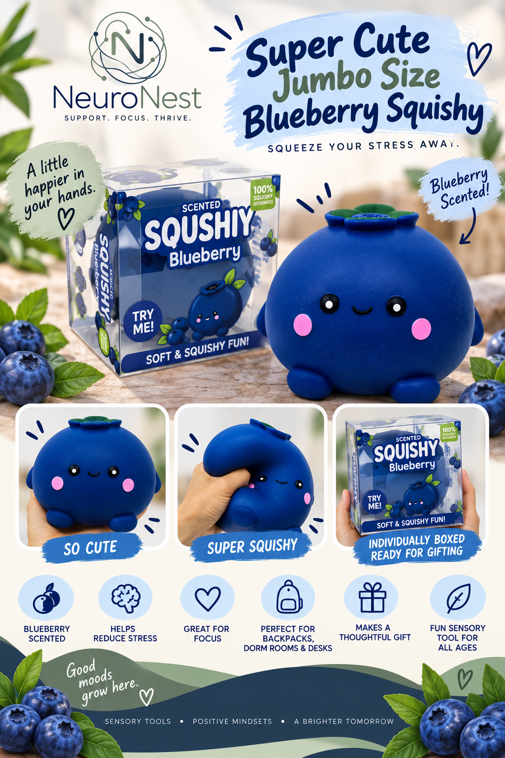 Blueberry Jumbo Squishy