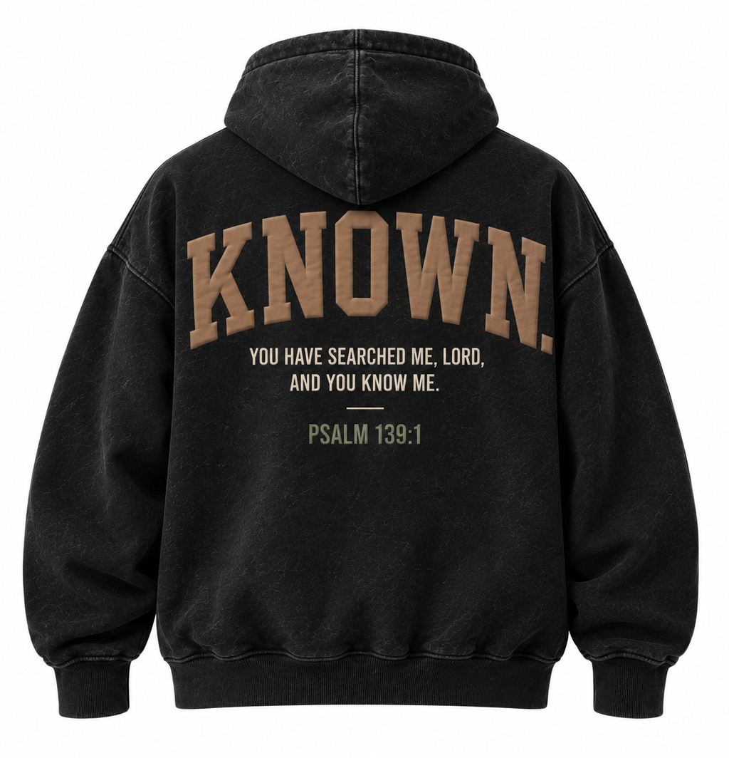 KNOWN. Heavyweight Oversized Hoodie — Psalm 139:1