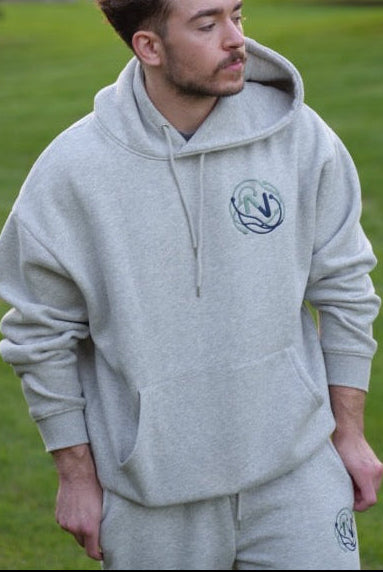 NeuroNest Grey Heavyweight Logo Set – Hoodie & Sweatpants