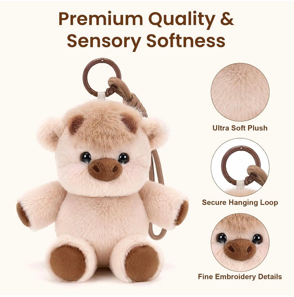Cute Plush Bear Keychain 🧸🤎
