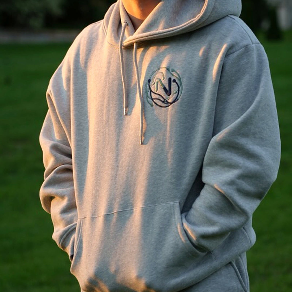 NeuroNest Grey Heavyweight Logo Set – Hoodie & Sweatpants