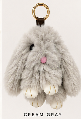 Cream gray bunny studio mockup
