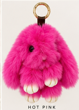 Hot pink bunny studio mockup